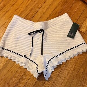 Wild Fable White Knit Scallop Hem Lounge Shorts